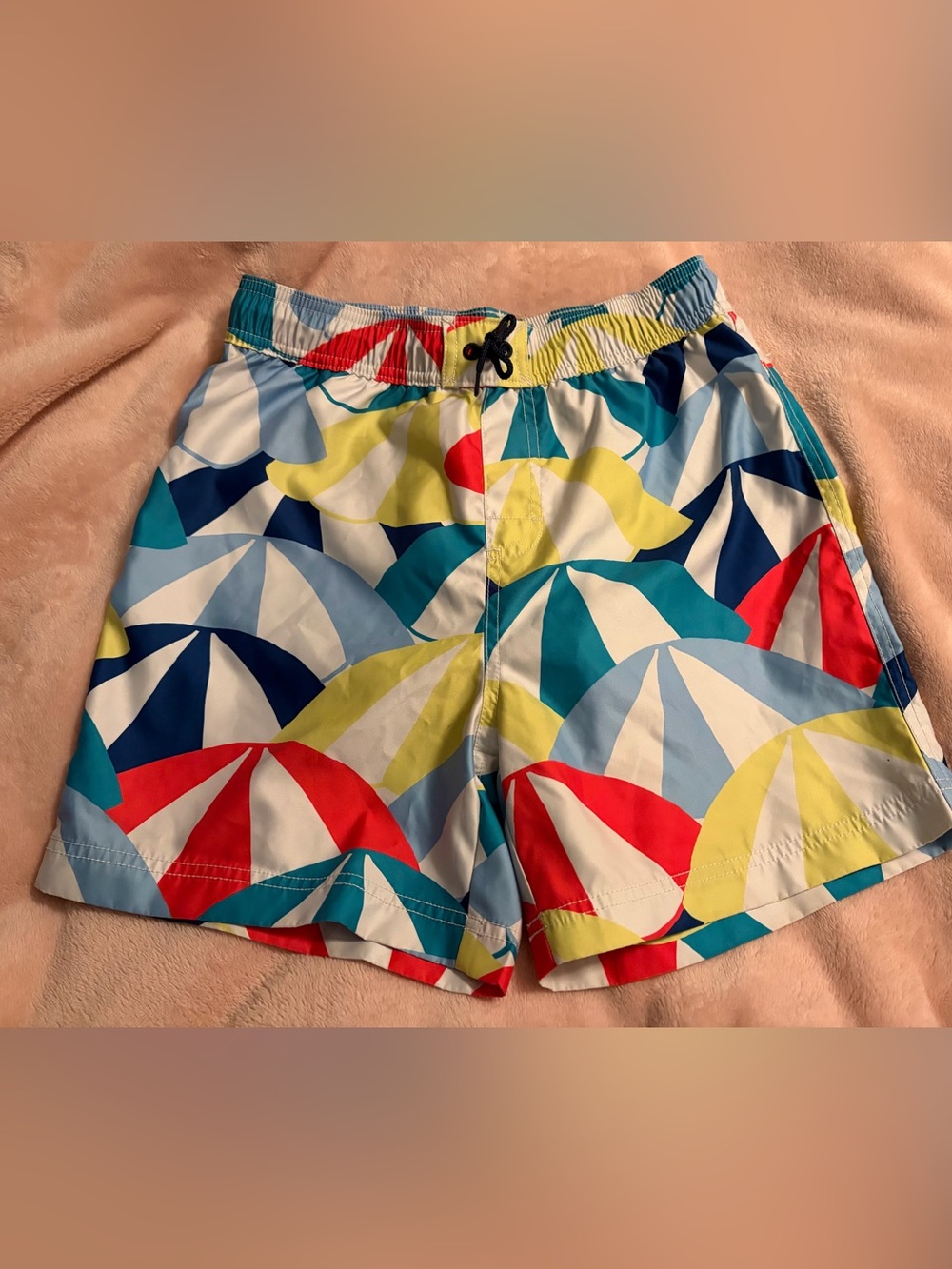 Tea Collection Teal and Navy Umbrella Swim Shorts